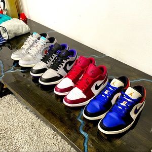 4 pairs of rare jordan 1 lows